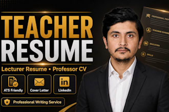 write ats teacher resume, professor resume, lecturer resume