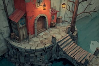 create 2d game environment concept art and illustration