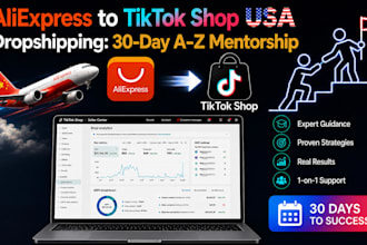 tiktok shop dropshipping 1 on 1 coaching for 30 days