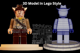do custom 3d model in lego style for 3d printing 3d lego model lego minifigure