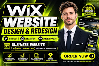 do wix website redesign, wix website design, wix business website development