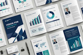design professional annual report brochure for your business