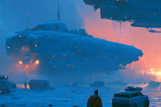 draw sci fi illustration and sci fi concept art