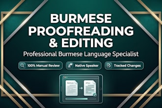 do burmese  document proofreading and typing data formatting