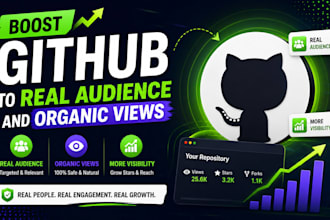 promote github to real audience and organic views