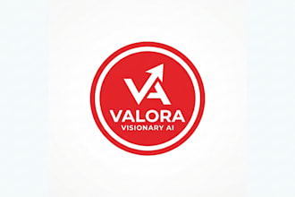 design a bold red circle logo for your brand