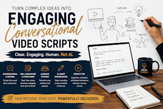turn complex ideas into simple, conversational video scripts