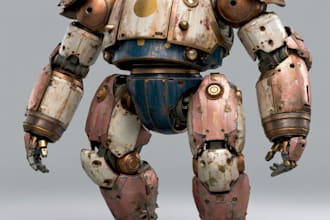 illustrate your mecha, robot and armored characters