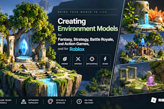 create environment for roblox, fantasy, strategy, battle royale, action game