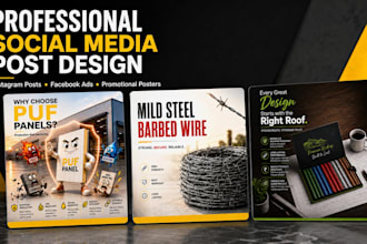 design professional social media posts and instagram posters