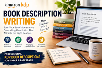write an engaging amazon KDP book description for your book