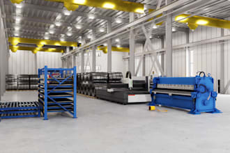 design 3d warehouse, factory layouts and industrial renders with precision
