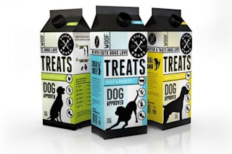 design pet food packaging, dog treat bag, pouch and pet product label