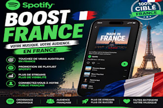 boost france spotify music playlist to french audience france music promotion