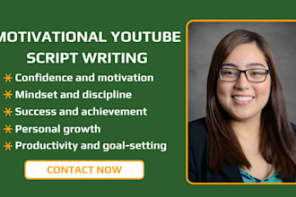 motivational youtube script writing for personal growth and success channels