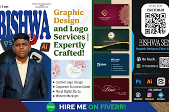 design modern minimalist business card and brand identity