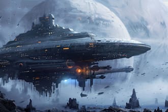 make sci fi illustration and sci fi sci fi illustration art