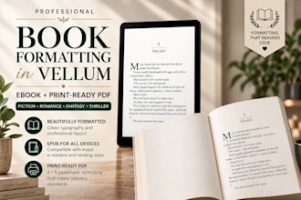 professionally format your book in vellum for kindle and print