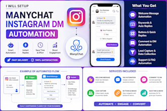 create manychat instagram dm automation and chatbot