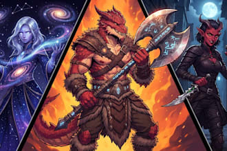 create custom dnd, rpg, and character art
