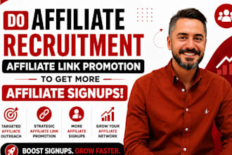 do affiliate recruitment, affiliate link promotion to get more affiliate signup