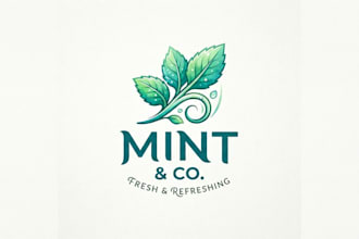 design a fresh and refreshing mint logo