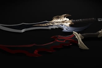 create custom 3d swords and weapons for games, animation, and more