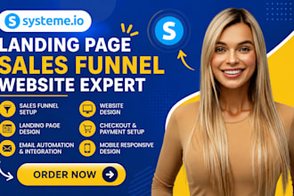 create systeme io landing page systeme io sales funnel systeme io website expert
