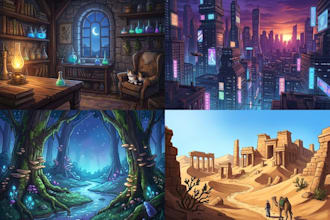 do landscape illustration and background concept art