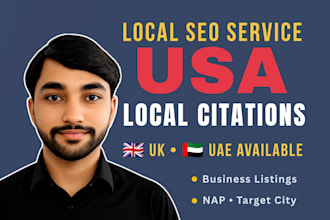 build USA local citations and business listings for local SEO