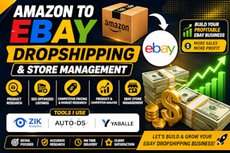provide amazon to ebay dropshipping and store management