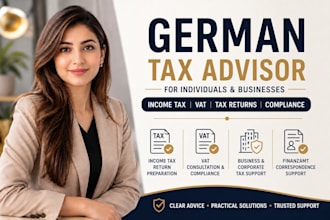 be your german tax advisor, steuerberater lawyer on tax, vat, income tax