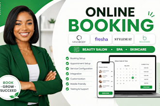 do online booking mindbody fresha styleseat boulevard salon skincare spa website