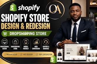 build shopify store design redesign shopify website drop shipping store