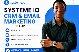 setup system io crm email marketing automation email campaign list segmentation