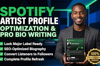 optimize your spotify artist profile and write a professional music bio