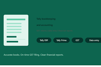do tally bookkeeping, accounting and gst entries