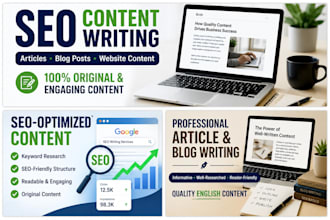 do something im really good at i will write SEO friendly english content