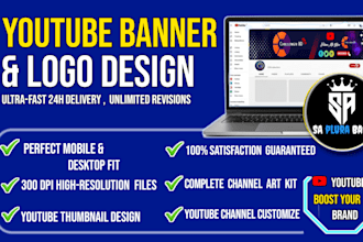 design aesthetic youtube banner, logo, and channel art