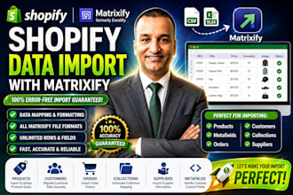 onvert excel or CSV files to shopify matrixify format