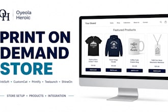 set up your pod store with printify customcat teelaunch shineon inksoft