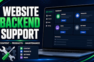 update and manage your wordpress website backend content and products