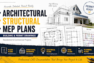 create architectural, structural, mep plans for building permits