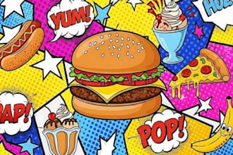 design food pop art of your food pop art