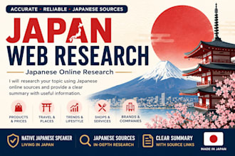 research anything you need about japan