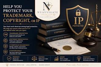 help you protect your trademark, copyright, or IP
