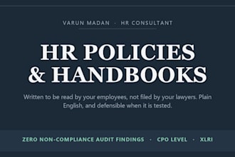draft clear HR policies and employee handbooks for your company