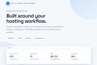 fix and customize whmcs automation for your hosting business