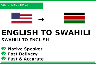 translate english to swahili professionally