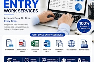 data entry work and copy past, fast typer on ms office excel word power point